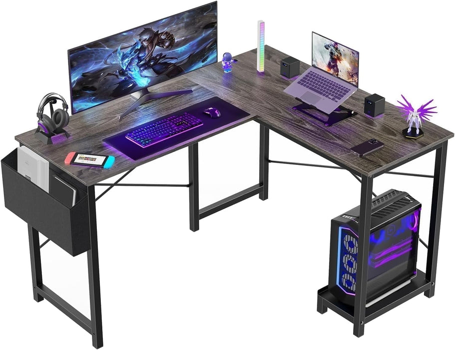Blorly 50' L shaped Gaming Desk,  Computer Desk with Monitor Stand, Game Room,  Ergonomic Studio Desk, Office desk