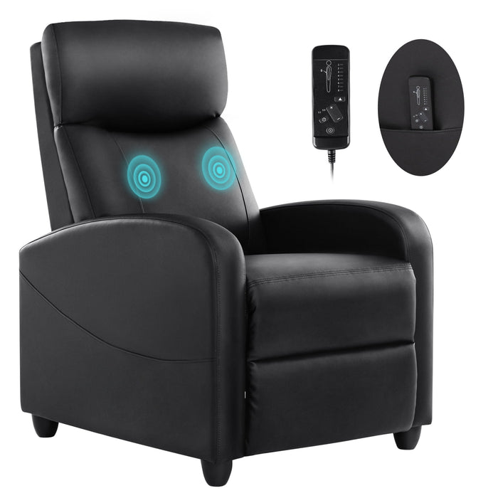 TINKLE WELL TINKLE WELL Recliner Chair for Adults, Massage Reclining Chair for Living Room-Black
