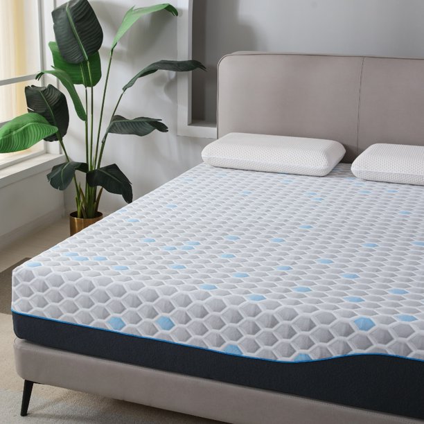 10 inch Queen Size Memory Foam Mattress in s box, Medium Feeling, Bamboo Charcoal Gel Mattresses, Made in USA