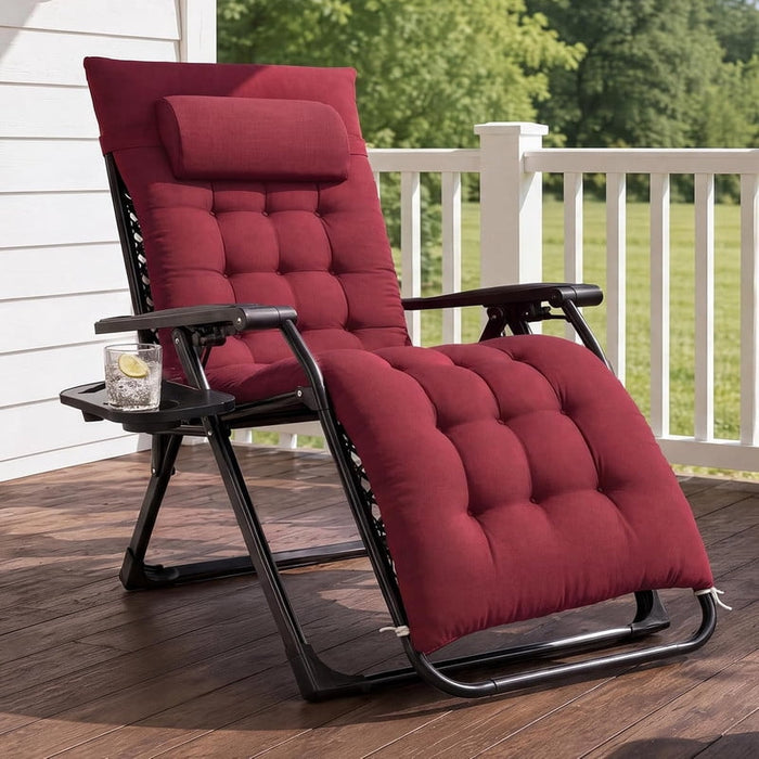 Nextay Zero Gravity Chair with Cushion,Wine Red