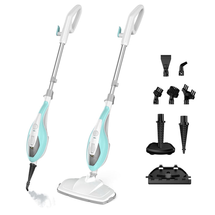 Steam Mop, Convertible Handheld Steam Cleaner with 25-Second Heat-Up, Washable Pads, Multi-Surface Cleaning, White