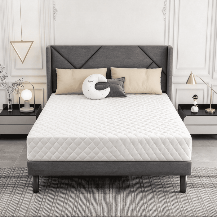IULULU King Mattress, 8 inch Memory Foam Mattress, Medium Feeling Mattresses in a Box, White