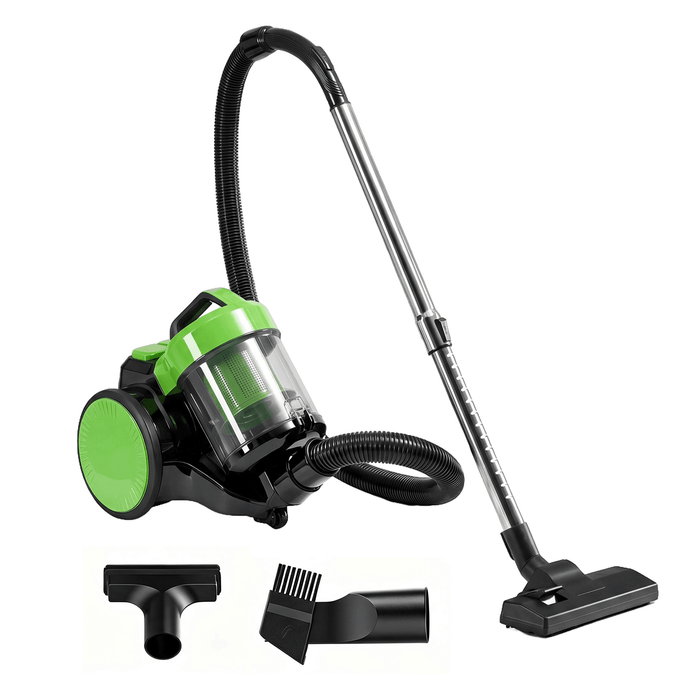 Taoset Canister Vacuum Cleaner, 850W Bagless Vac, 16KPa Suction for Hard Floor & Carpet Home Cleaning, Green