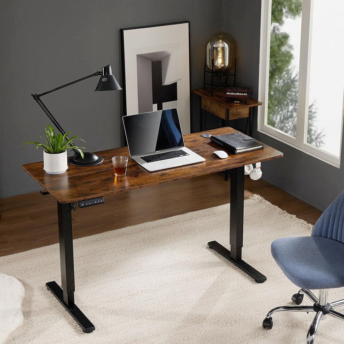 Betcozy 40'' Electric Stand up Desk, Adjustable Electric Computer Desk for Home Ofiice, Brown