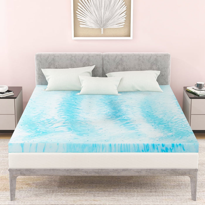 Blorly 2 inch Gel Memory Foam Mattress Topper Twin Size ,for Pressure Relief for Back Pain,Soft & Breathable