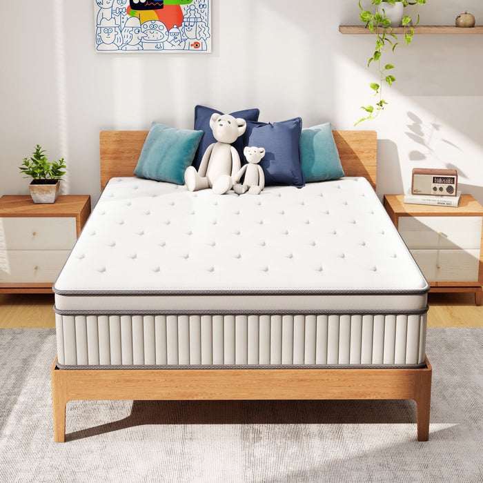 Blorly Twin Size Mattress, 10 Inch Green Tea Memory Foam Mattress in a Box, Medium Firmness