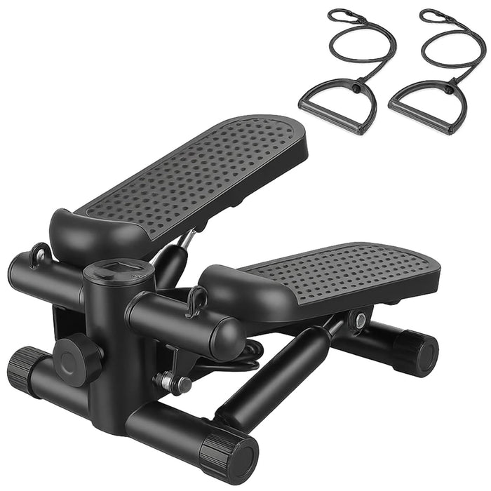 Taoset Mini Stepper Exercise Machine with LCD Monitor - Adjustable Height Home Fitness Equipment, Black