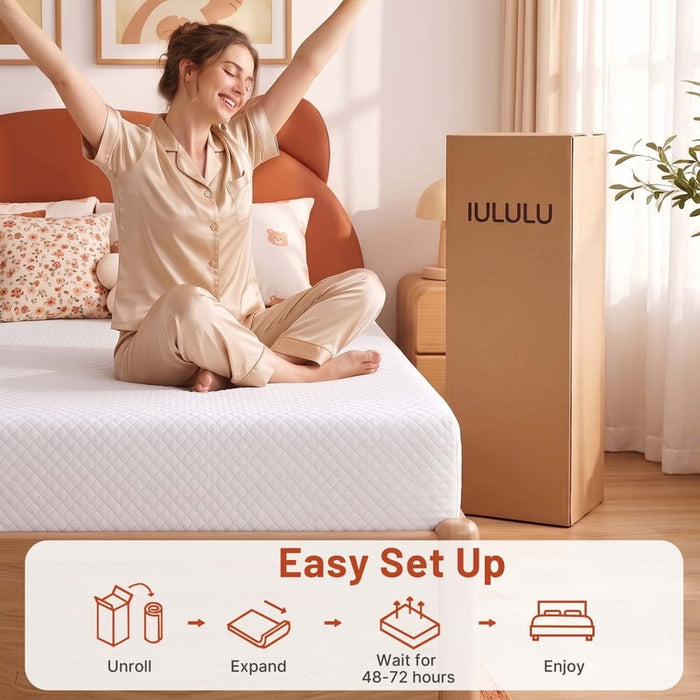 5 inch Mattress Full Size, Green Tea Gel Infused Memory Foam Mattress with Bamboo Knit Cover