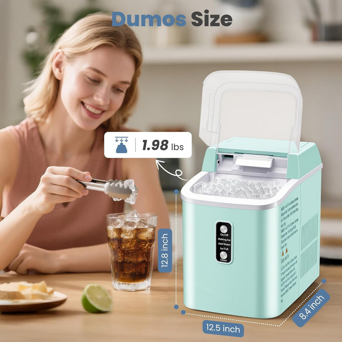 TINKLE WELL Nugget Ice Maker Countertop, Portable Ice Machine with Removable Basket & Scoop, 6-Min Fast Ice, 24lbs/Day, Self-Cleaning, Quiet, for Home, RV, Camping