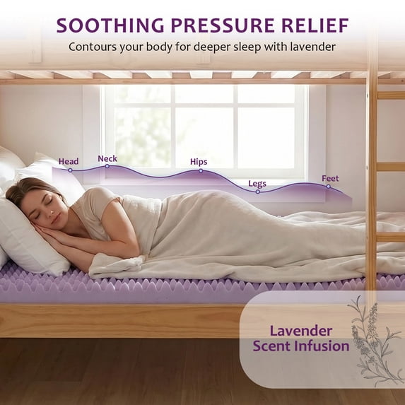Beddle King Size Cooling Gel Memory Foam Mattress Topper 3 Inch, Breathable Egg Crate Design, CertiPUR-US Certified