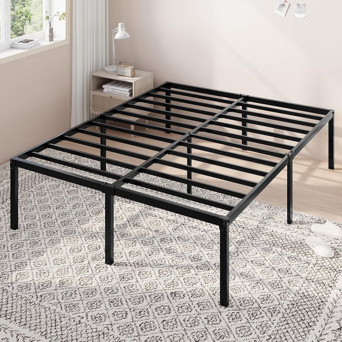 Simenmax 16'' King Size Metal Bed Frame, Heavy Duty Metal Platform with Ample Storage Space, Sturdy Construction, No Box Spring Needed