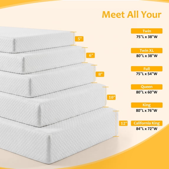 Beddle Mattress, Memory Foam Mattress Bed in a Box Medium Firm for Pressure Relief