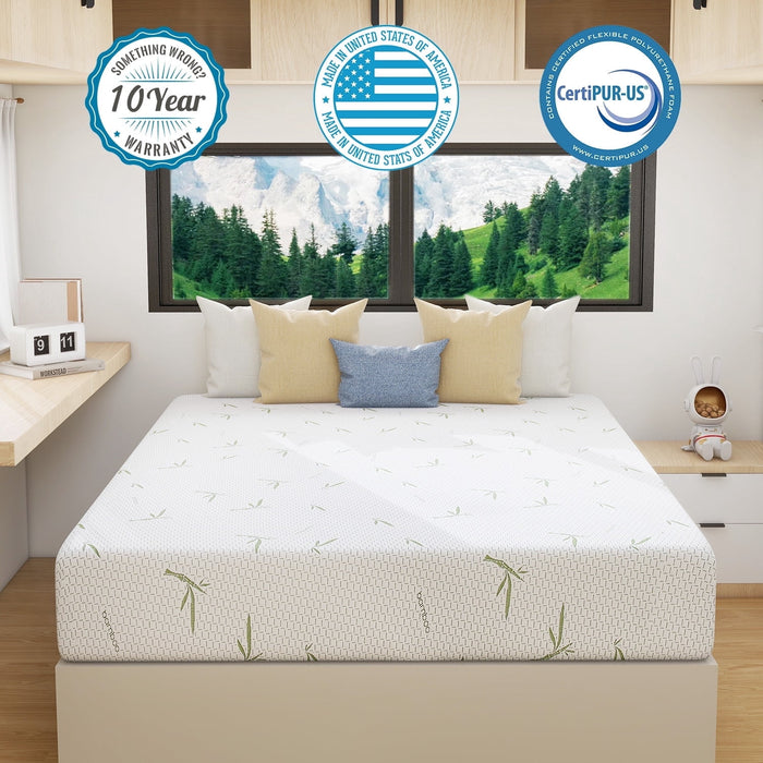 IULULU Short Queen Memoru Foam Mattress, RV Mattress, 8 inch Short Queen Size Mattress for RVs, Campers Trailers Mattress in a Box