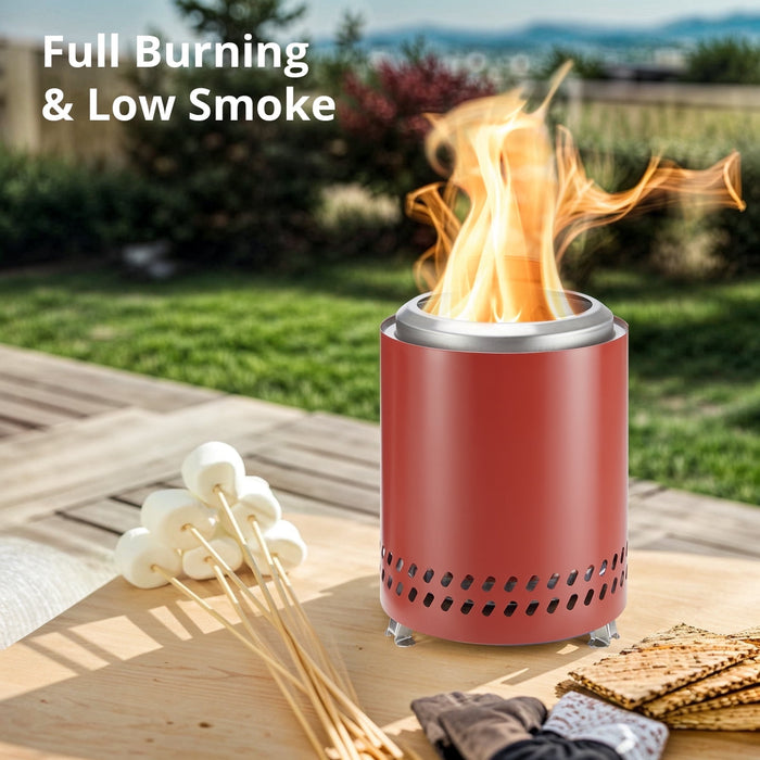 TINKLE WELL TINKLE WELL 5" x 5 " Bioethanol Alcohol Concrete Fire Pit Small Tabletop with Metal Extinguisher