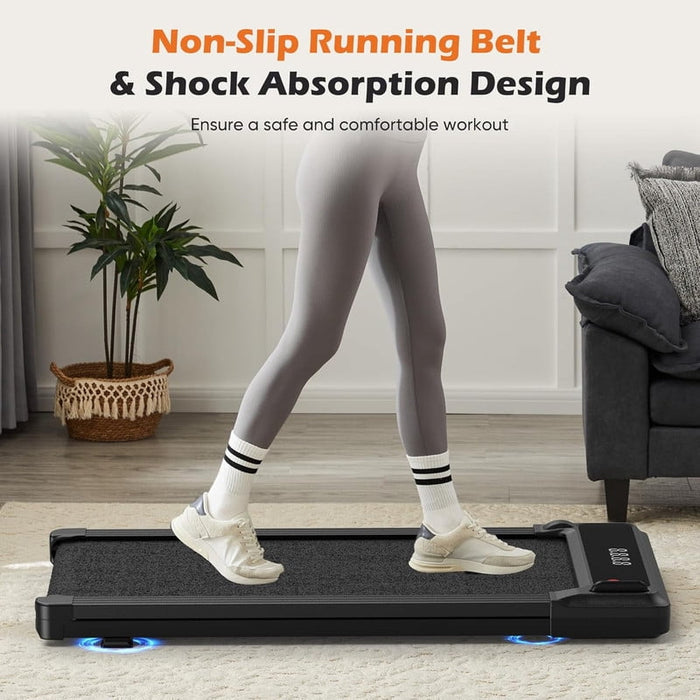 Bigleap Treadmill , Under Desk Walking Pad for Home Office, Quiet Portable Treadmill for Small Spaces, Apartments with Remote Control & LED Display, Black