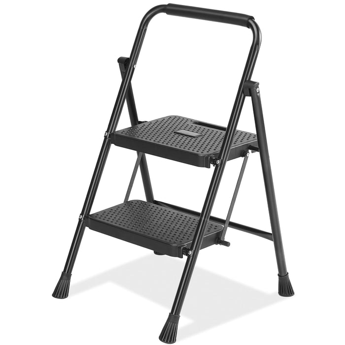 Taoset 2-Step Safety Ladder with Auto-Lock & Non-Slip Feet, Foldable Household Step Stool
