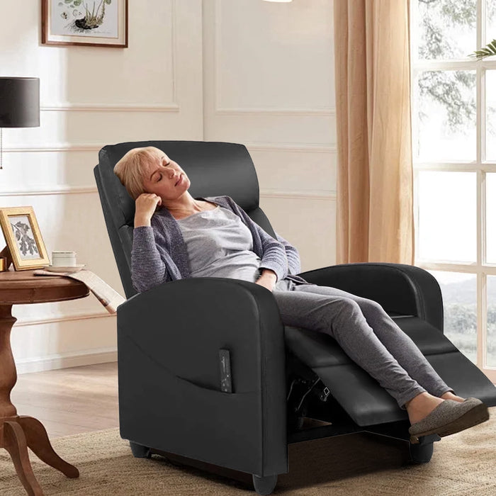 Taoset Power Recliner Chair for Elderly, 32.3' Wide Lift Recliner Chair with Footrest and Side Pocket, Sofa Chair for Living Room with Overstuffed Armrest (Brown)
