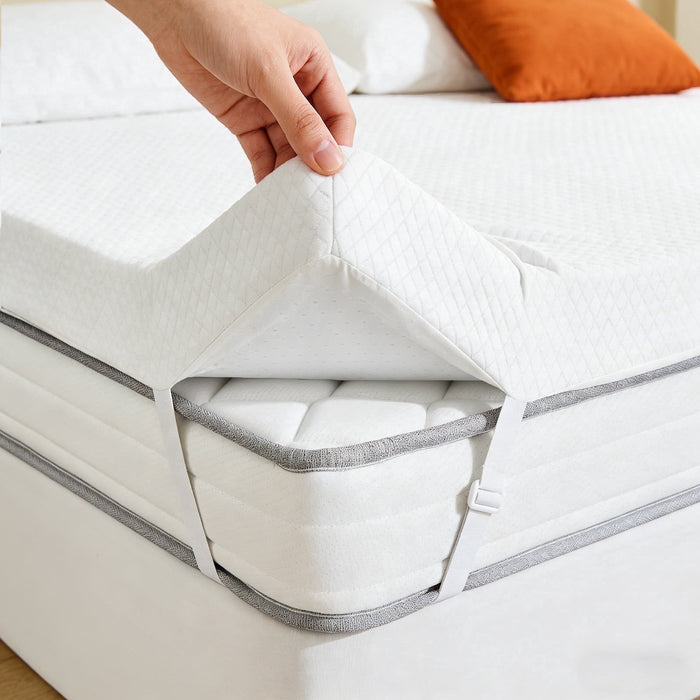 Nextay King Size Memory Foam Mattress Topper with Cooling Cover, 3 Inch Firm & Supportive Bed Topper for Back Pain Relief, CertiPUR US Certified