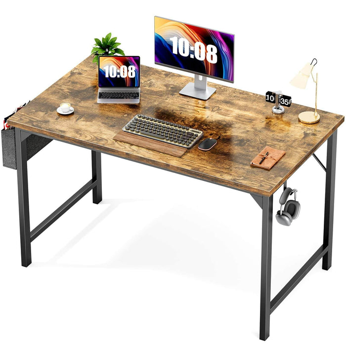 TINKLE WELL TINKLE WELL Computer Desk Small Office Desk Writing Desks Study Table Modern Simple Style Work Table with Storage Bag for Bedroom-40IN