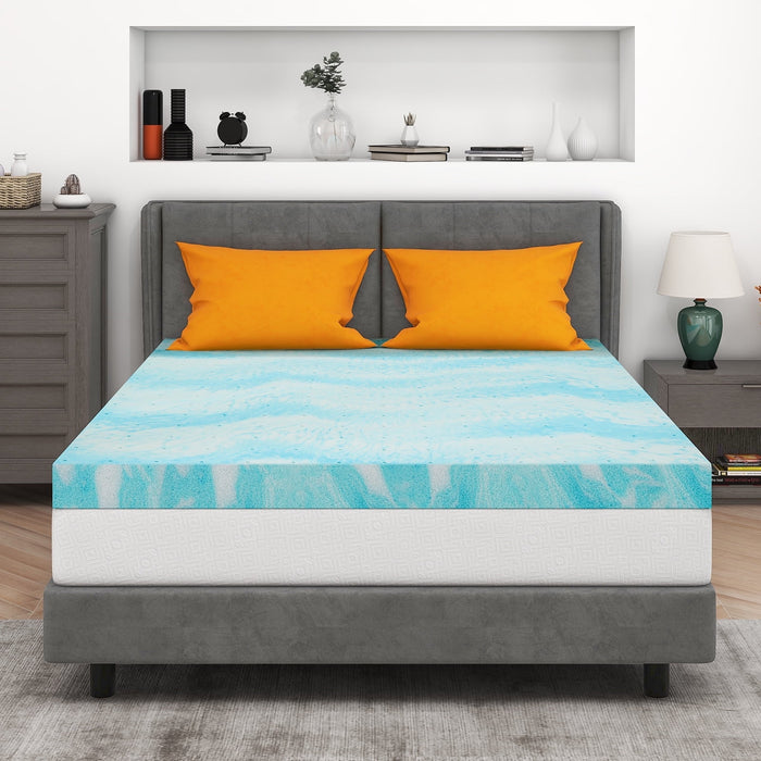 TINKLE WELL TwinXL Mattress Topper,4 inch Gel Infused Memory Foam Mattress Topper, CertiPUR-US Certified - TwinXL