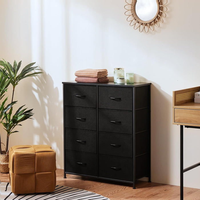 Betcozy 8-Drawer Dresser, Clothes Dresser Tower & Classification Storage for Bedroom, Living Room, Black