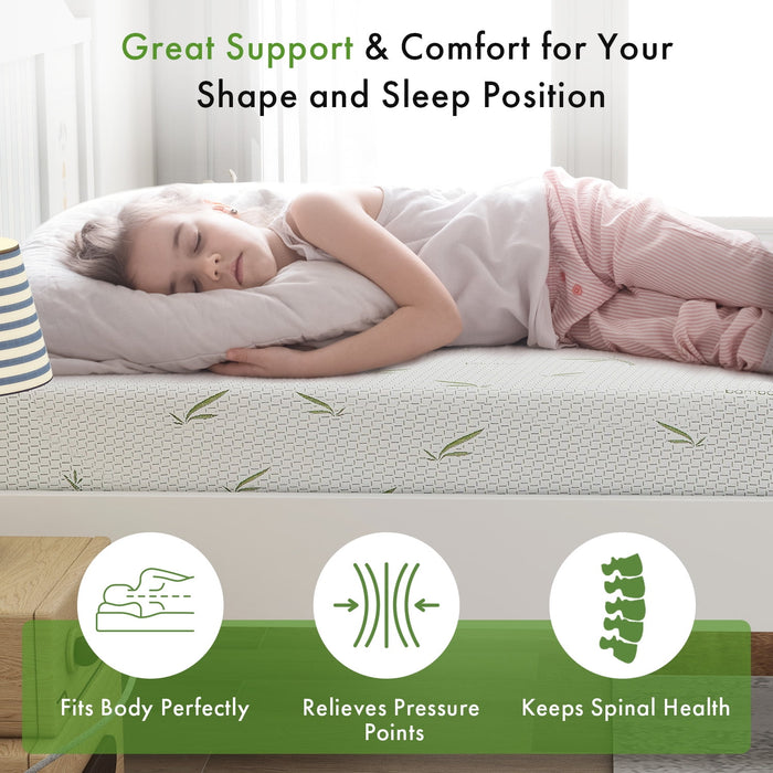 Beddle Memory Foam Mattress Bed in a Box,Medium Firm with Soft Bamboo Cover,Made in USA