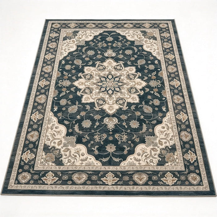 Taoset 6' x 8' Vintage Persian Area Rug, Soft Low Pile Machine Washable Rug, Non-Shedding & Stain-Resistant Traditional Medallion Floor Carpet for Living Room, Bedroom, Dining Room, Home Office