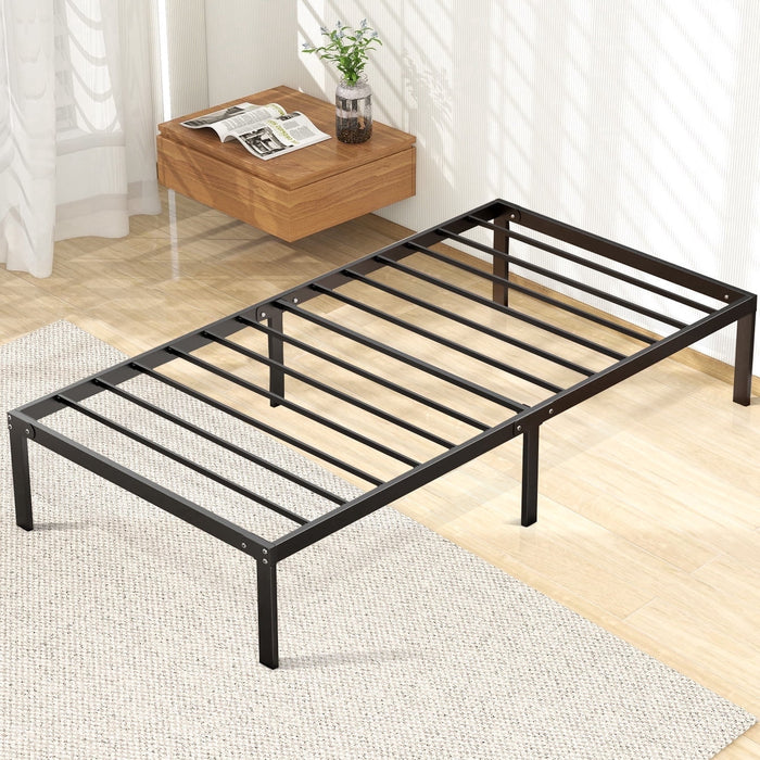 Simenmax Twin Bed Frame Classic Metal High Platform Bedframes