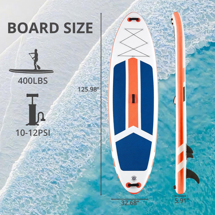 Beddle Inflatable Stand Up Paddle Board with Premium SUP Paddleboard Accessories,2-in-1 Paddle for Adults,Orange