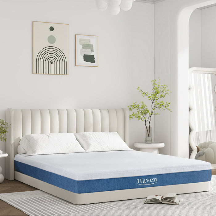 Queen Mattress, 12 inch Memory Foam Mattress, Medium Firm Cool Gel Foam Mattress with Breathable Soft Fabric Cover, Made in USA,White