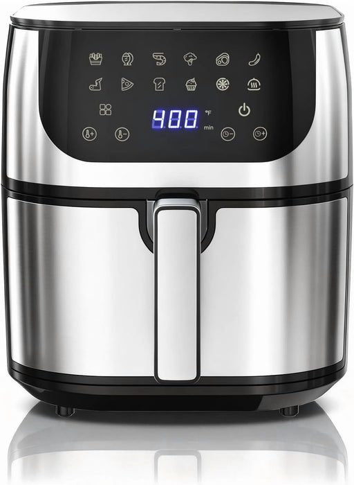 Simenmax 8.5Qt Air Fryer, 12-In-1 Large Air Fryer for Family, 400°F Rapid Air Crispy Technology, Roast Bake Dehydrate Reheat, 1800W