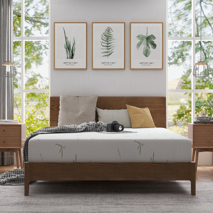 Full Mattress, 8 inch Memory Foam Mattress Bed in a box, with Green Tea Cool, Medium, Made in USA