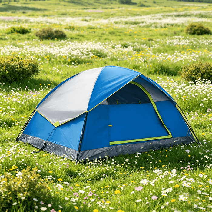 Betcozy 2-Person Camping Tent, Waterproof Dome Tent with Rainfly, Portable Easy Setup Backpacking Tent for Outdoor, Hiking, Traveling, Heavy Duty Windproof Family Camp Tent with Carry Bag, Blue