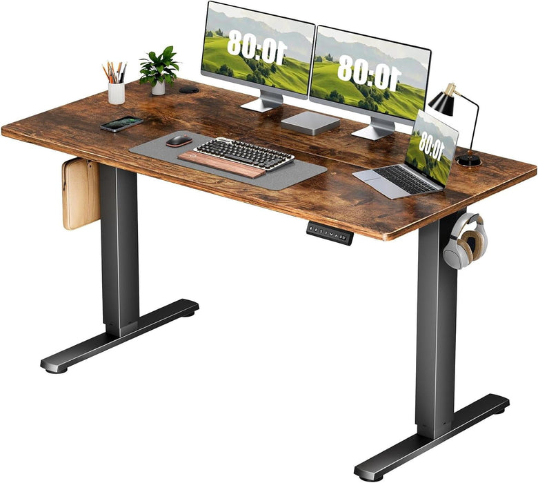 Taoset Electric Standing Desk 40x24 Inch - Height Adjustable Desk with Memory Presets, Rustic Brown