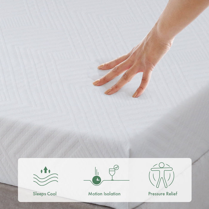 Smiaoer Cool Gel Memory Foam Mattress in a Box Medium Firm,Made in USA