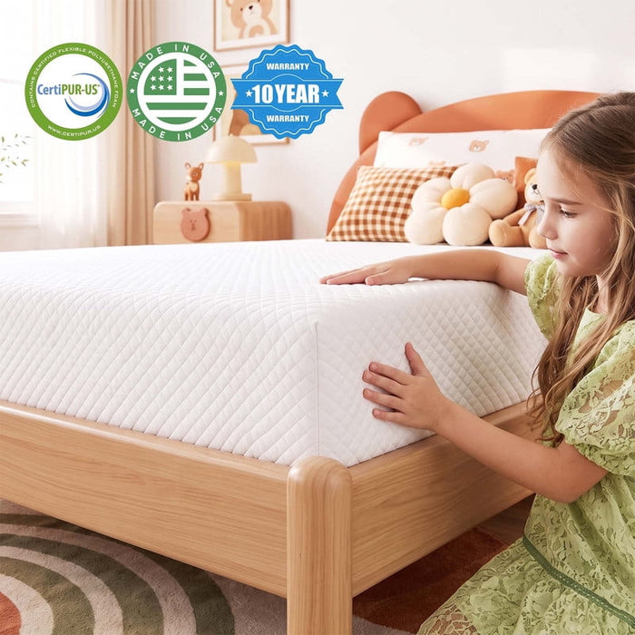 5 inch Mattress Full Size, Green Tea Gel Infused Memory Foam Mattress with Bamboo Knit Cover