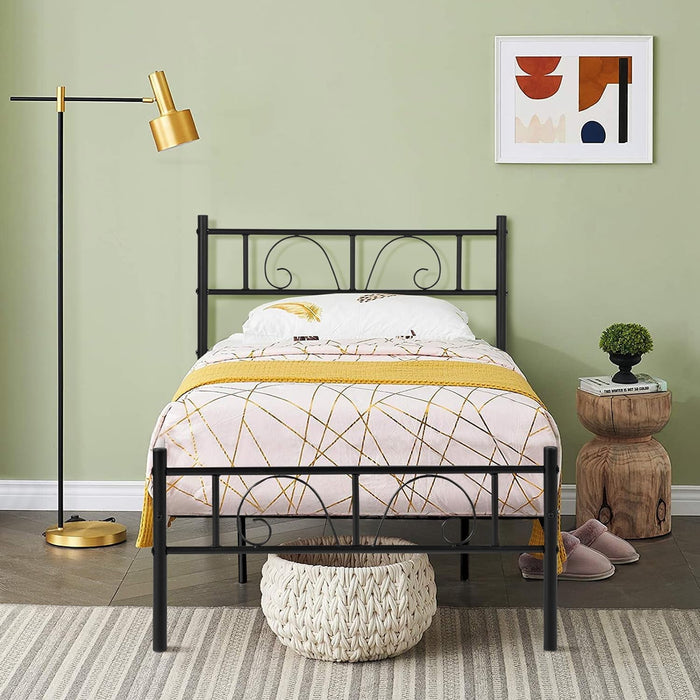 Blorly Queen Bed Frames with Headboard, Upholstered Platform Bed with Wood Slats 800 lbs Support , Noise Free, No Box Spring Needed, Dark Grey