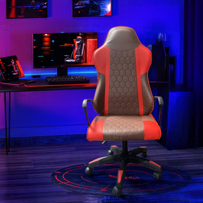 Blorly Gaming Chair,  Office Chair, Ergonomic Game Chair with Headrest & Lumbar, Brown Red