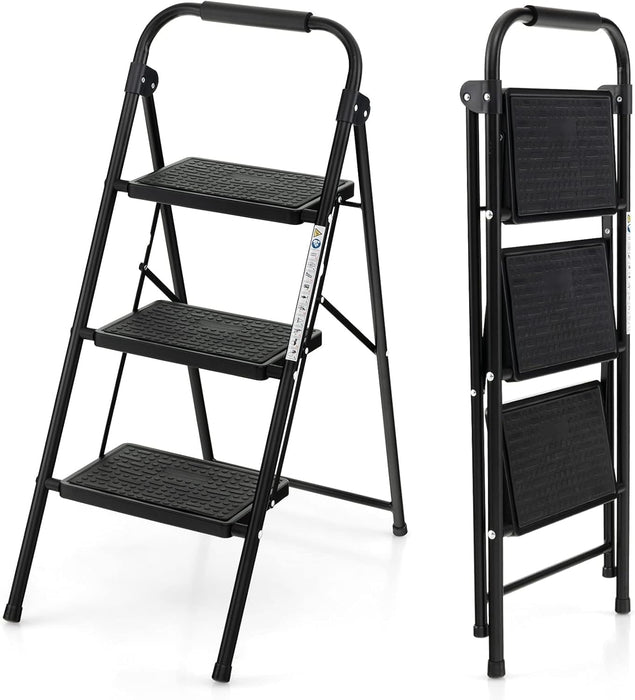 Betcozy Step Stool, 3 Step Folding Ladder with Wide Non-Slip Pedal, Holp up to 800lbs, for Home, Kitchen, Outdoor