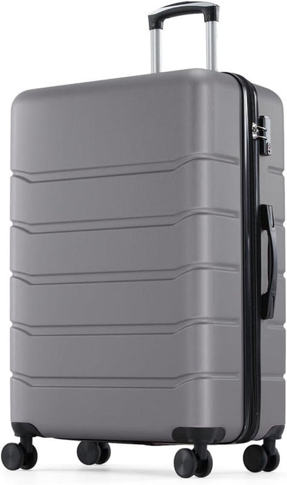 Simenmax 28 Inch Luggage, ABS Hardside Expandable Suitcase with Dual Spinner Wheels, Lightweight Travel Bag for Business & Short Vacation, Dark Gray