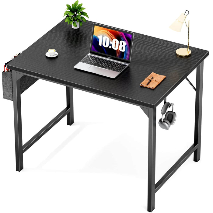 TINKLE WELL TINKLE WELL Computer Desk Small Office Desk Writing Desks Study Table Modern Simple Style Work Table with Storage Bag for Bedroom-31IN