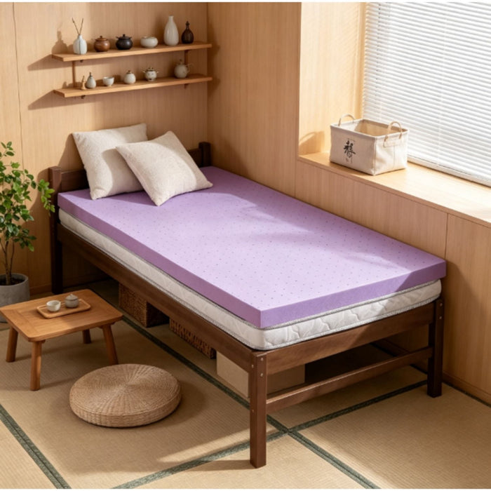 3 Inch Lavender Memory Foam Mattress Topper, Soft and Comfortable Mattress Topper for Bed, Twin-XL Size