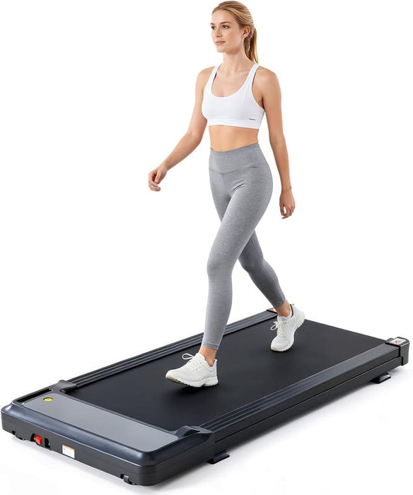 Simenmax Walking Pad, Under Desk Treadmill for Home Office, Quiet Portable Treadmill for Small Spaces, Apartments, Remote Control & LED Display,Black