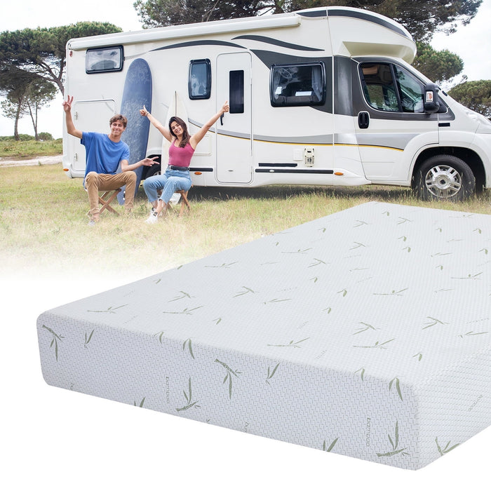 RV Mattress, 10 inch Short King Size Mattress for RVs, Cooling Memory Foam Mattress, Campers Trailers Mattress in a box