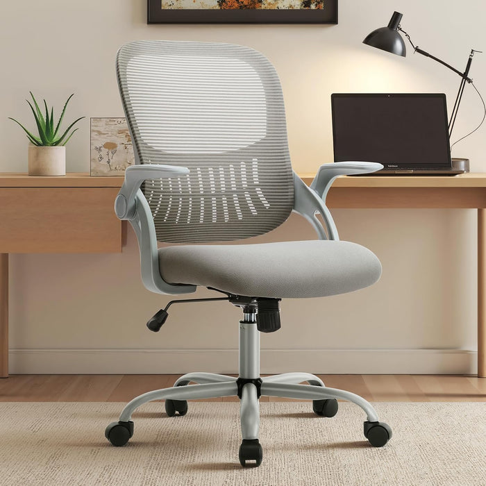 Beddle Office Chair with Lumbar Support, Ergonomic Mesh Mid-Back Swivel Desk Chair, Comfortable Task Chair for Home Office