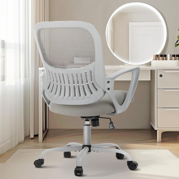 Beddle Office Chair with Lumbar Support, Ergonomic Mesh Mid-Back Swivel Desk Chair, Comfortable Task Chair for Home Office