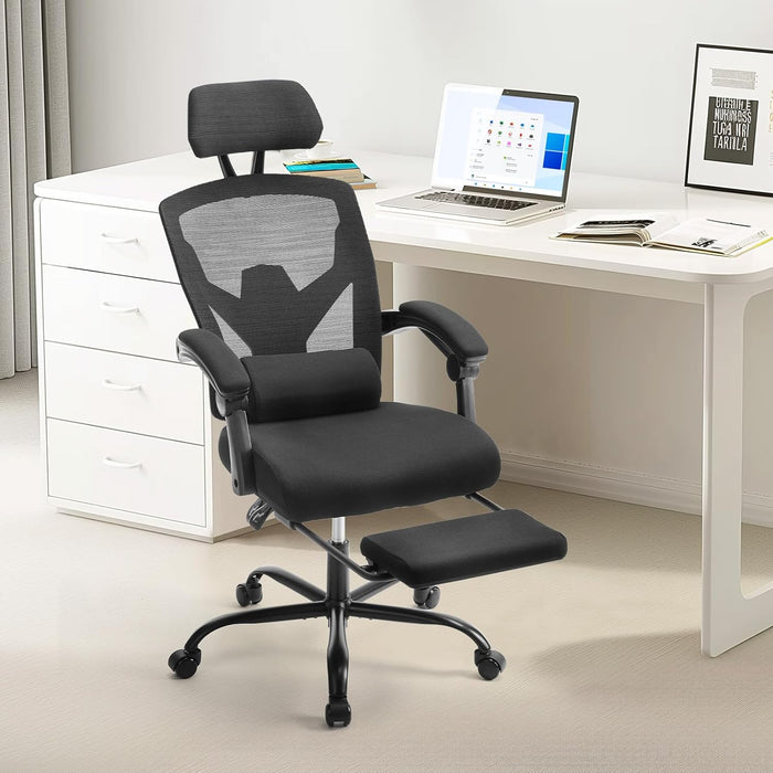 Beddle Desk Chair with Lumbar Support, High-Back Ergonomic Mesh Swivel Rolling Desk Chair for Home Office or Study