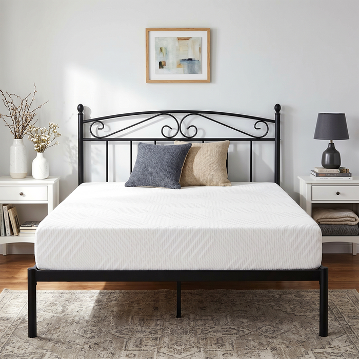 Full Mattress, 8 inch Memory Foam Mattress Bed in a box, Pressure Relieving Sleep Mattress,Medium,White