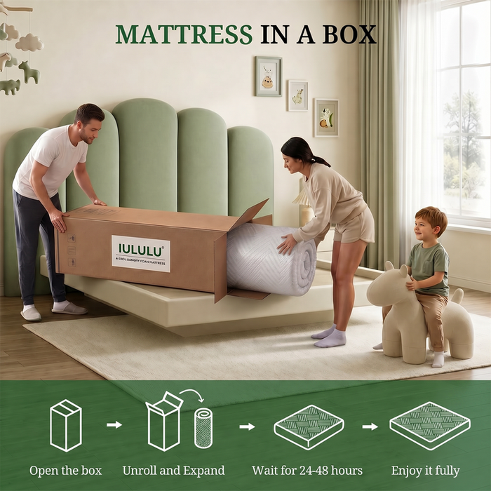 Twin Mattress, 8 inch Memory Foam Mattress Bed in a box, Pressure Relieving Sleep Mattress,Medium,White