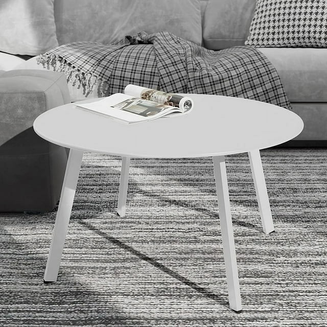 WOod-it Round Steel Patio Coffee Table, Weather Resistant Outdoor Large Side Table, Living Room, Outdoor, Home Decor, Versatile
